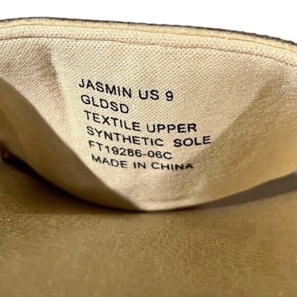 True Religion Gold Rhinestone Slide Sandals Womens Size 9 - Picture 10 of 10